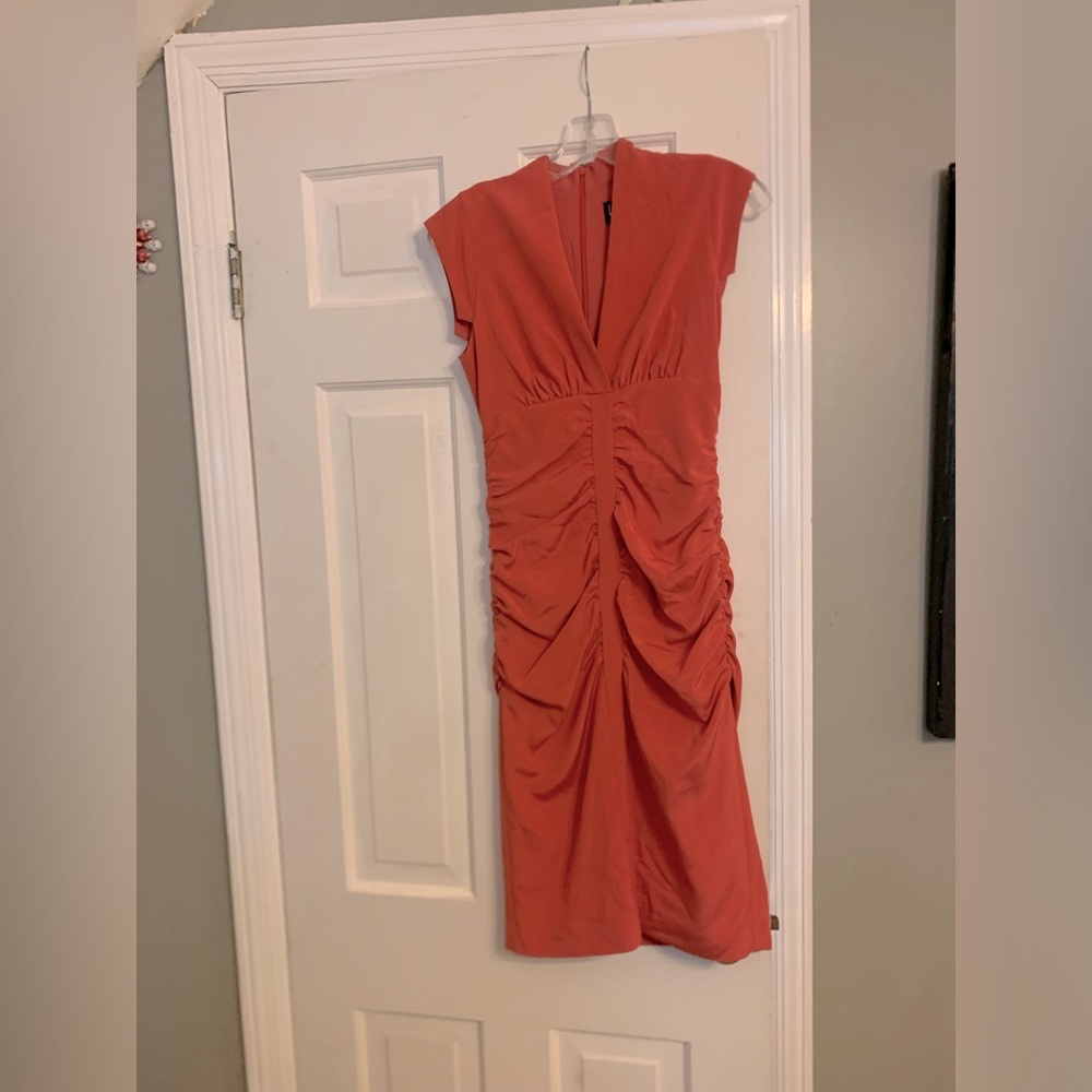Incredible Nicole Miller red silk dress.
